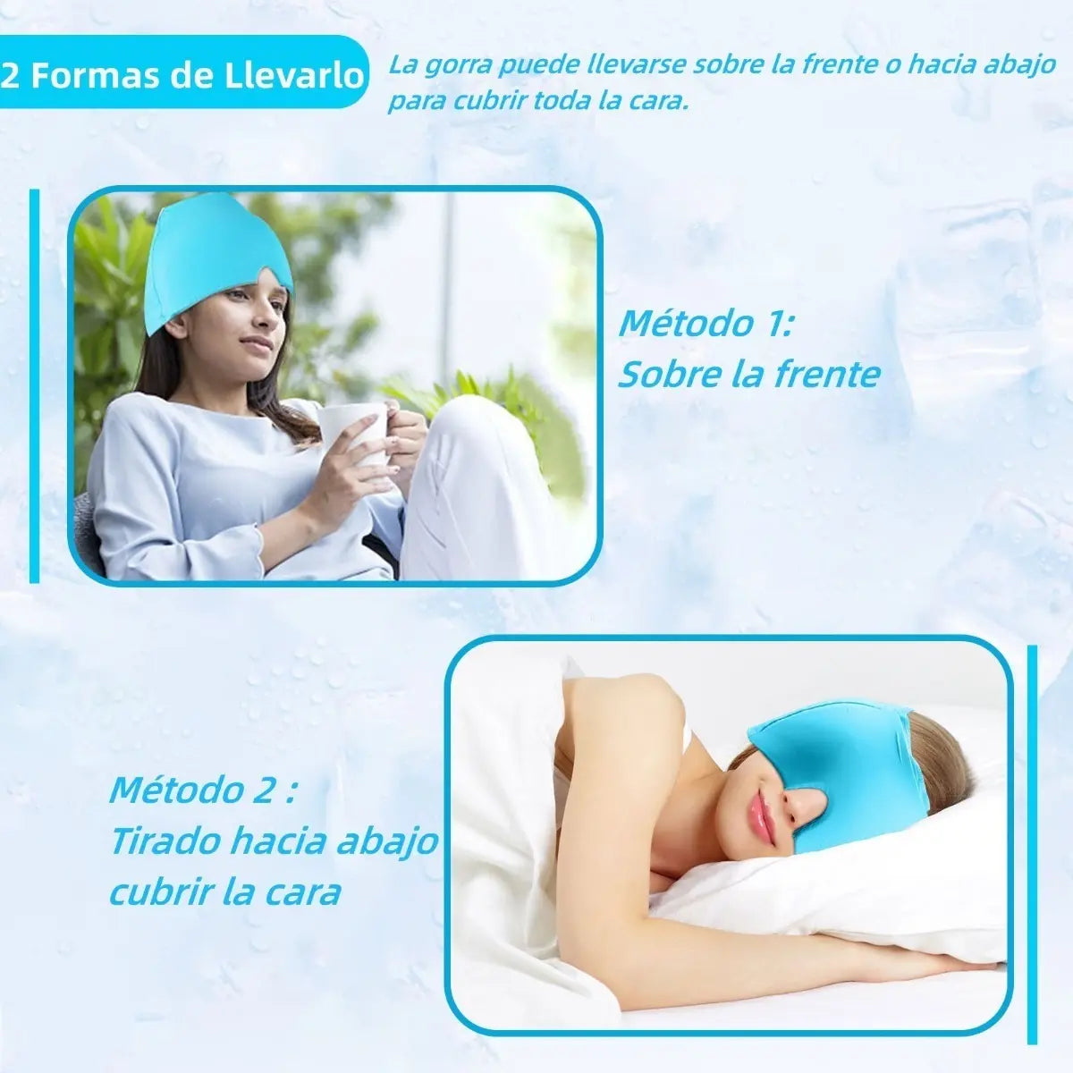 Gorro de gel frio y calor con compresion