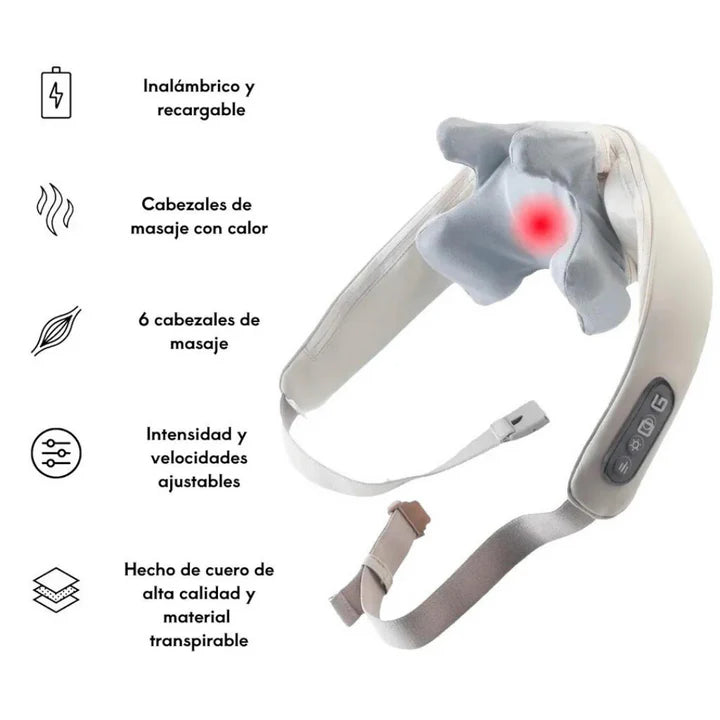 Masajeador de cuello y hombros amasado 3D