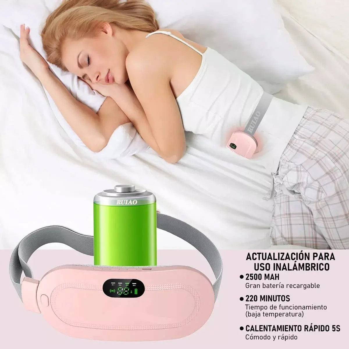 Masaje por vibración y batería recargable del cinturón