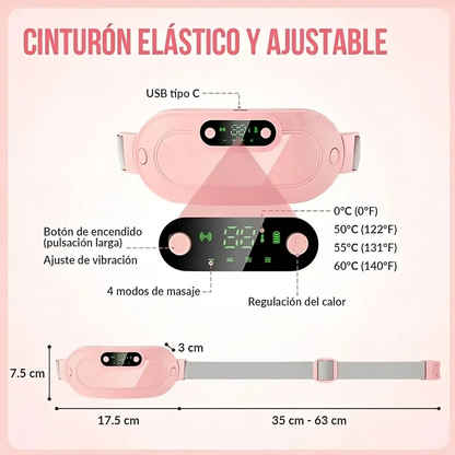 Cinturon termico con calor y masaje para la cintura